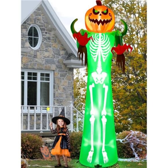 12FT Halloween Inflatable with LED Light, Giant Pumpkin Halloween - Picture 6 of 8